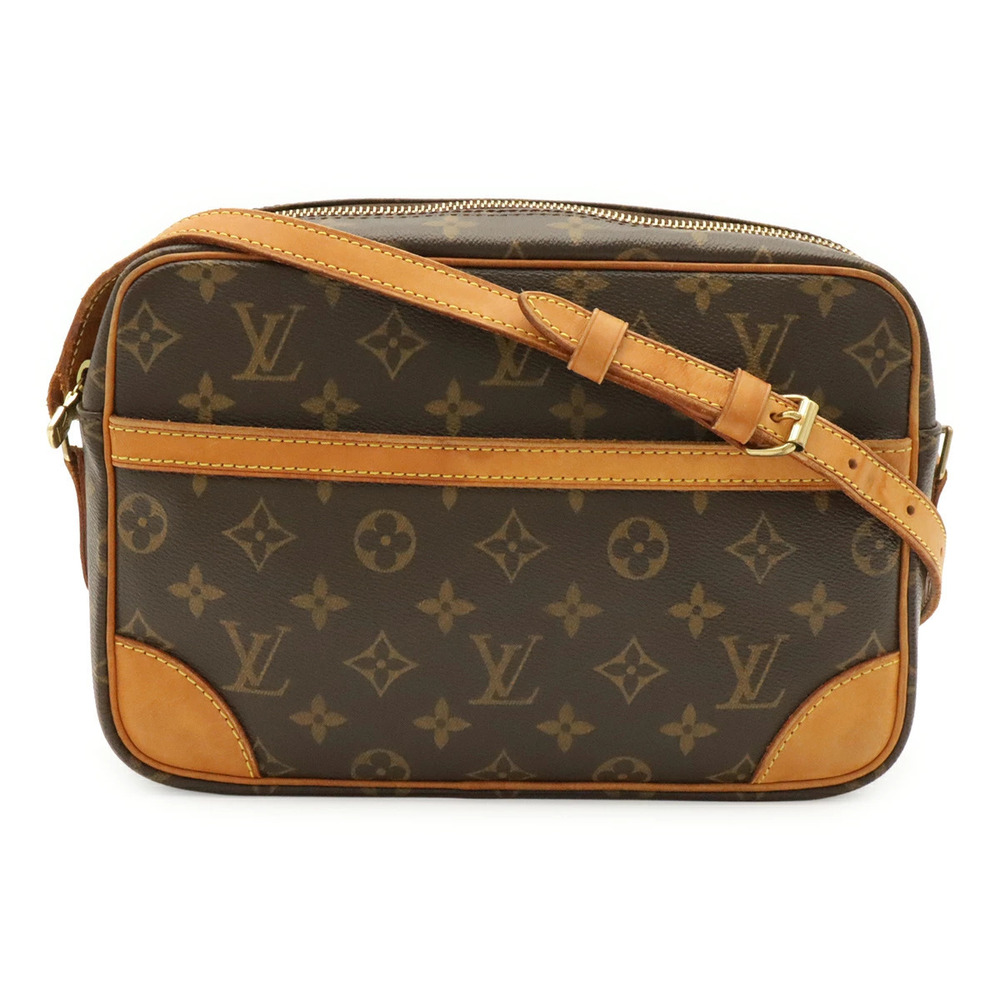 Louis Vuitton Monogram Trocadero Crossbody Bag Canvas Leather Brown